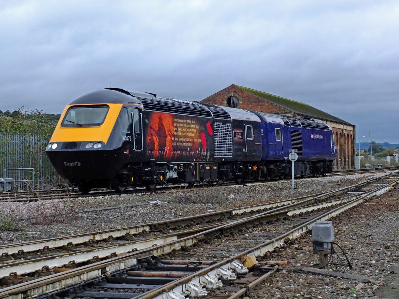 Lest we forget. GWR's HST powercar 43172 with its special livery remembering the members of the Commonwealth armed forces who fell during the First World War and subsequent conflicts.