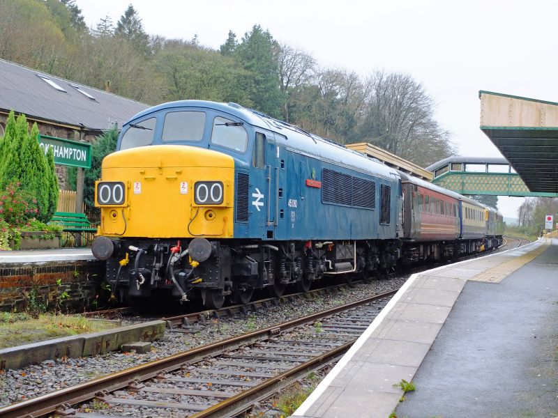 Class 45 45060 'Sherwood Forester' at Okehampton