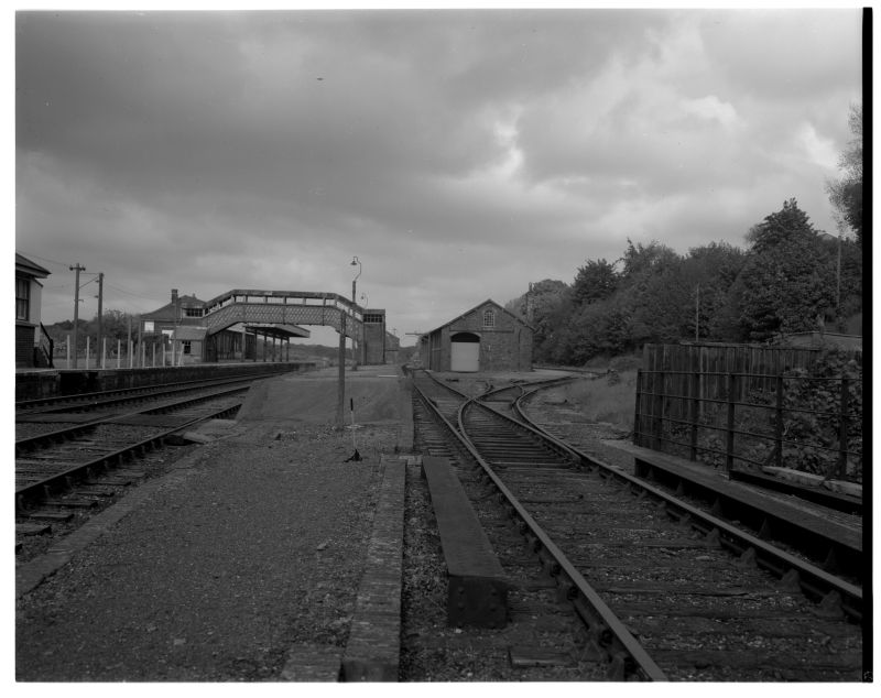 The goods shed, still surving albeit now as a Youth Hostel, with a siding passing behind it.brPhotographer Mr Bowden