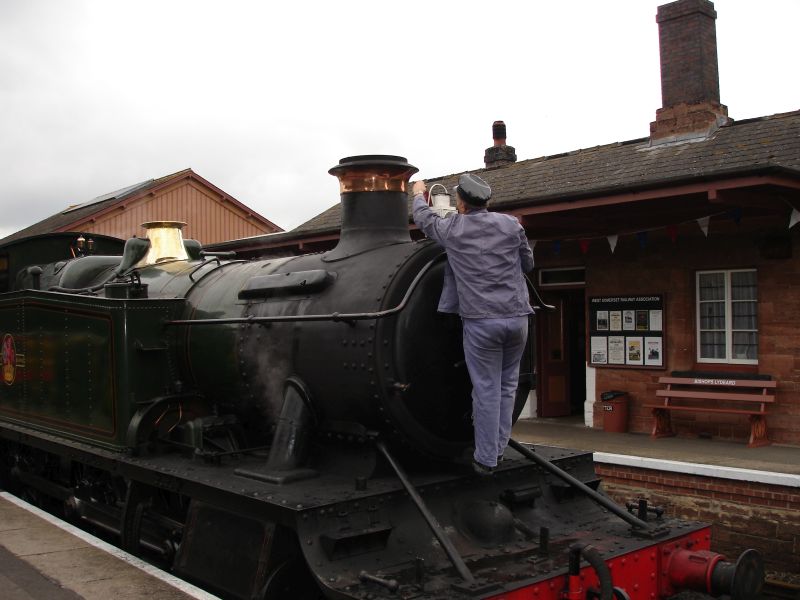 GWR 'Large Prairie' 2-6-2T 4160 at Bishop's LydeardbrPhotographer David BellbrDate taken 09062009