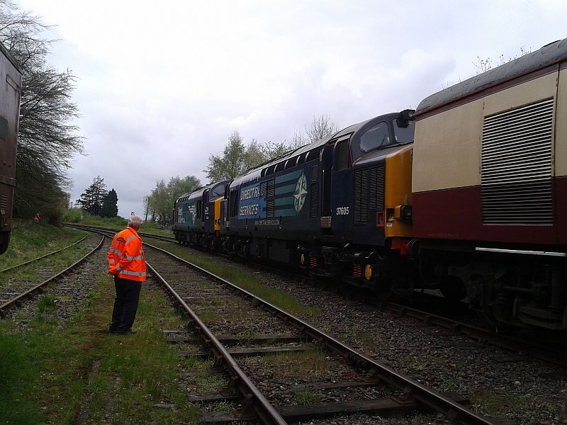 37059 and 37605 at Okehampton with the Devon Explorer