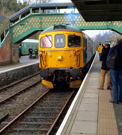 33103 'Swordfish' arriving at Okehampton from Meldon