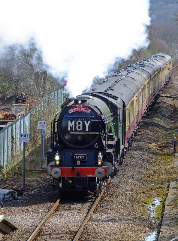 Peppercorn A1 4-6-2 replica 60163 Tornado at Crewkerne with UK Railtours Devon Belle tour