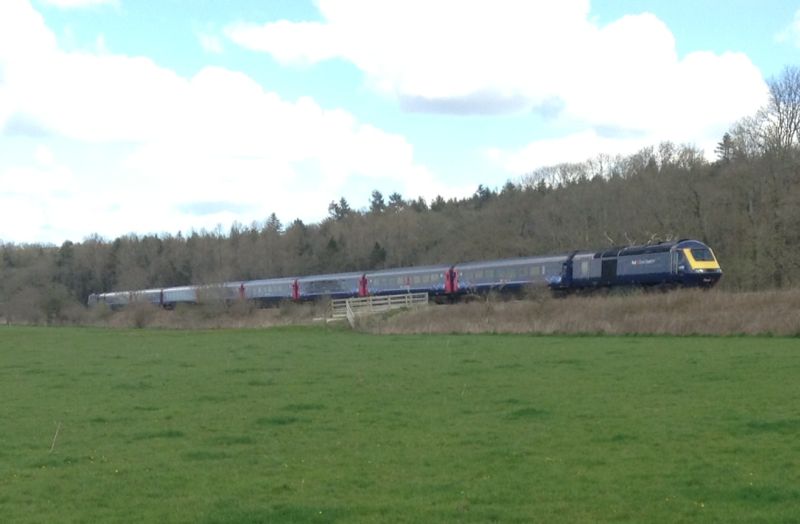 The HST charter at Colleton Barton level crossing