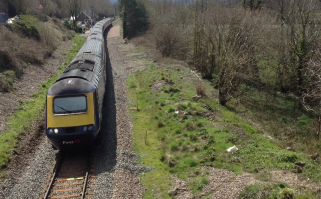 The first HST on the North Devon line since 13/04/2001 at Kings Nympton