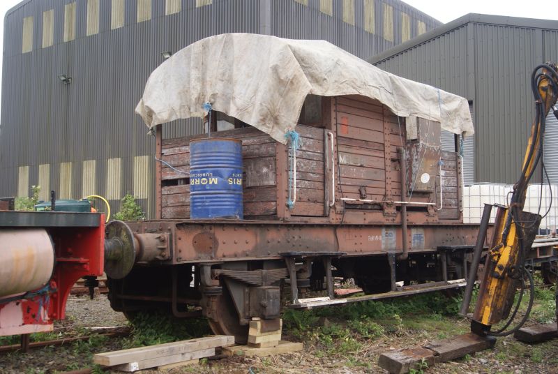 It doesn't look much like progress, but getting the roof sheeted over means that LDS55625 is waterproof at last, and the interior should start to dry out. Note that some of the steps have been renewed, to provide safer access.brPhotographer Jon KelseybrDate taken 18062016