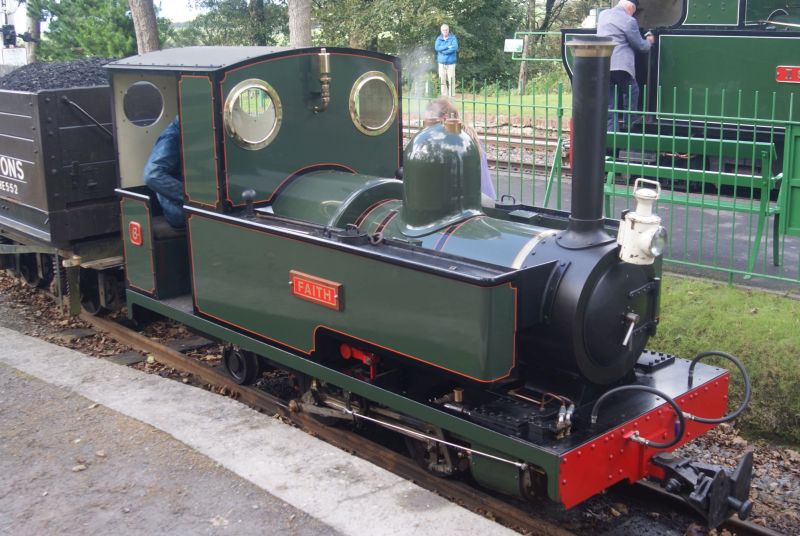 'Faith', a very smart looking 0-4-2T about which we haven't much information, though it looks like a new build.brPhotographer Jon KelseybrDate taken 25092016