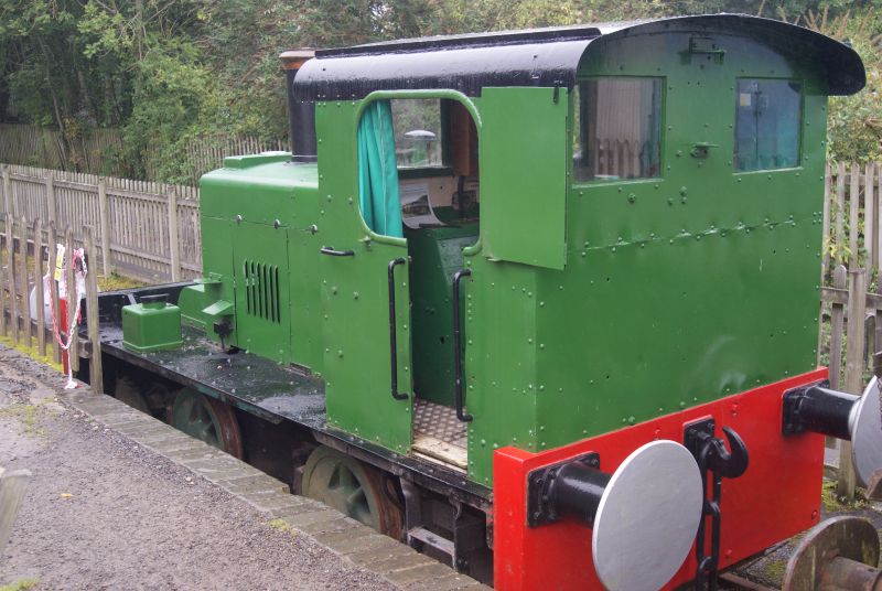 'Progress', operational at the North Devon Clay Works at Peters Marland until the 1980s. Built in 1945 by John Fowler, and now fitted with a 6 cylinder Leyland diesel engine. It has hydrostatic drive and braking whatever that is with Westinghouse air brakes as a secondary system.