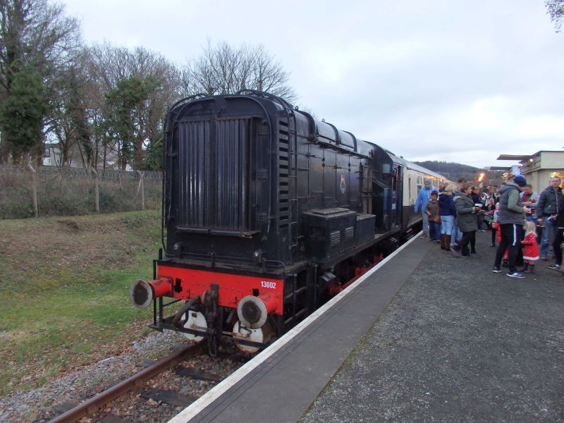 This is the Plym Valley Railway's class 08 shunter 13002, subsequently D3002. It was built in 1952, making it about 10 years older than ours 08937D4167 and possibly the oldest surivor of the type.brPhotographer Tom BaxterbrDate taken 03122017