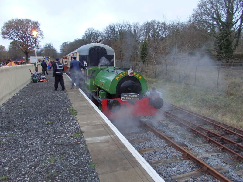 This is Bagnall 0-4-0ST 'Judy', built in 1937. The cut down cab and short wheelbase were necessary for operating at Par harbour. It is visiting the PVR for the Christmas trains, courtesy of the Bodmin and Wenford Railway.brPhotographer Tom BaxterbrDate taken 03122017