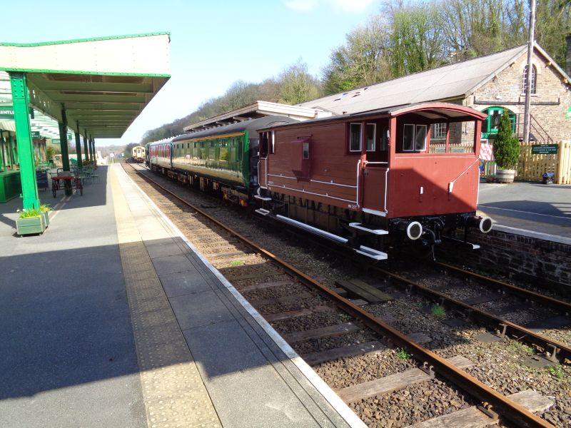 The DRSA rake RDB975046 aka Lab11, Mk2a FK S13146, LMS brakevan 731411 refurbished, washed, polished and ready to runbrPhotographer David BellbrDate taken 19042018