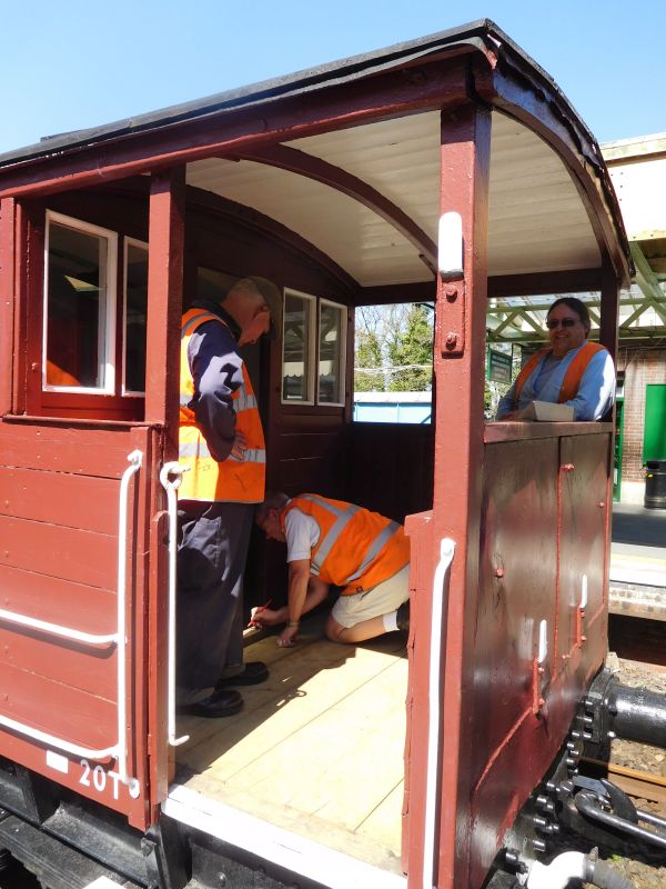 The team working on the LMS brakevan flooring seem to have a very top-heavy management structure.brPhotographer Geoff HornerbrDate taken 19042018