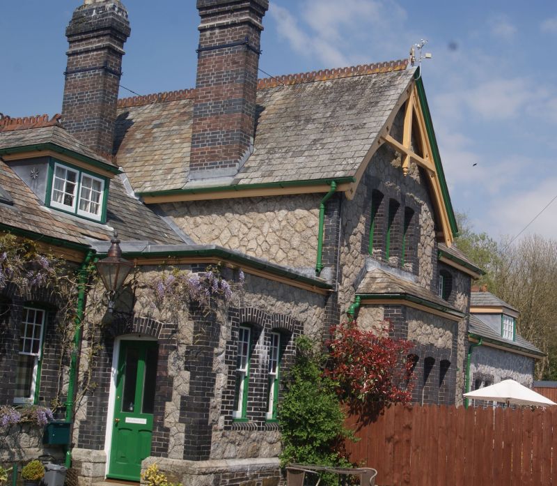 Part of the beautifully maintained Tavistock North station building, showing, on the right, the sympathetically designed modern extension.brPhotographer Jon KelseybrDate taken 05052018