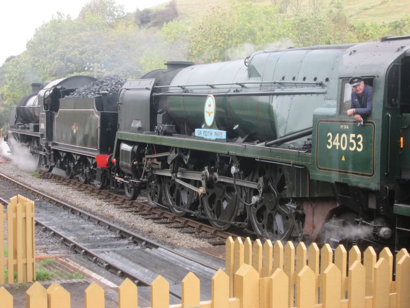 Southern pair. U class 2-6-0 no. 31806 and Battle of Britain class 4-6-2 no. 34053 Sir Keith Park.brPhotographer Andrew TurnerbrDate taken 12102018