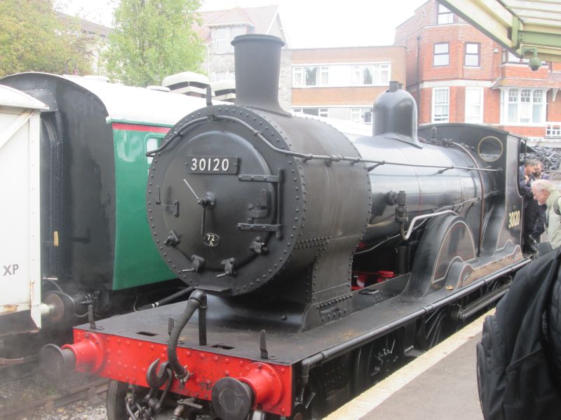 Swanage. The National Collection's ex-LSWR T9 class 'Greyhound' 4-4-0 no. 30120.brPhotographer Andrew TurnerbrDate taken 12102018