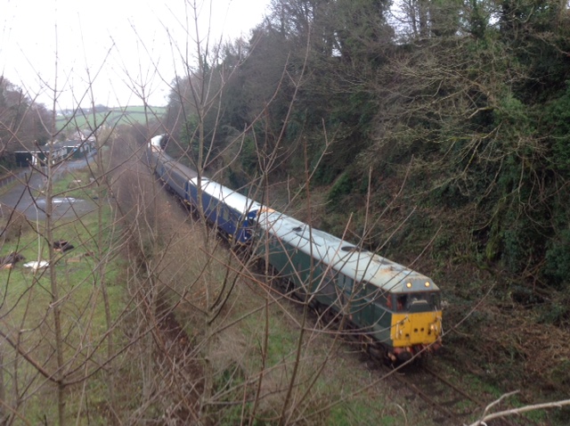 Class 31 31452 leading the train on the 2 mile 1 in 77 climb to MeldonbrPhotographer Tony HillbrDate taken 22122018