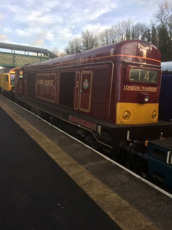 Both class 20s appeared to be in excellent condition. 20142 'Sir John Betjeman' was especially striking in London Transport livery.brPhotographer Andrew TurnerbrDate taken 09012019