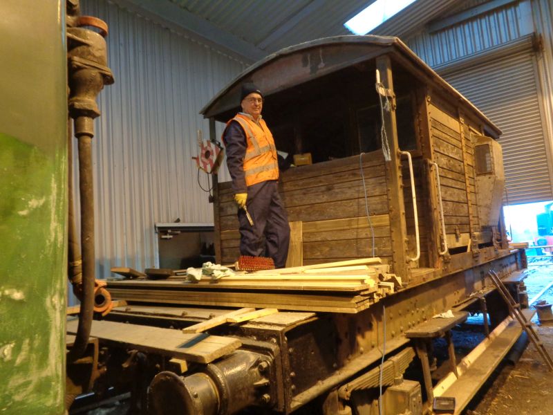 Patrick Doyle displays a patch of scraped metal on LDS 55625.brPhotographer David BellbrDate taken 10012019