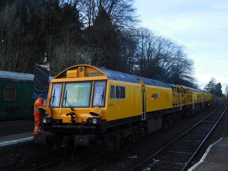 The rail grinder at OkehamptonbrPhotographer Geoff HornerbrDate taken 10012019