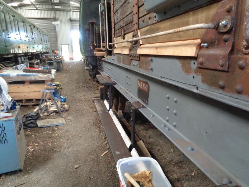 Long awaited completion - a view of the South mainframe of the SR brake van 'resplendent' in primer finishbrPhotographer David BellbrDate taken 25072019