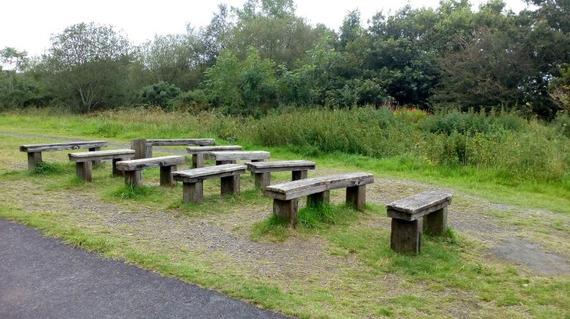 Meldon Junction, remembered in benches. Sadly the route to Halwill is blocked.brPhotographer Jon KelseybrDate taken 25082019