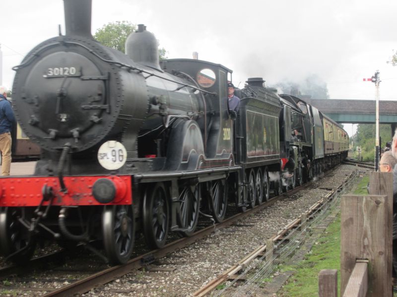 Ex-LSWR Drummond 4-4-0 T9 30120 and 926 'Repton' running non-stop through Quorn.brPhotographer Andrew TurnerbrDate taken 05102019