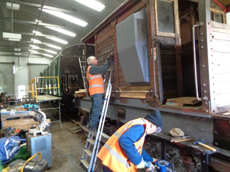 General view showing the freshly painted East end of the Thumper power car, now ready to be outshopped.brPhotographer David BellbrDate taken 10102019