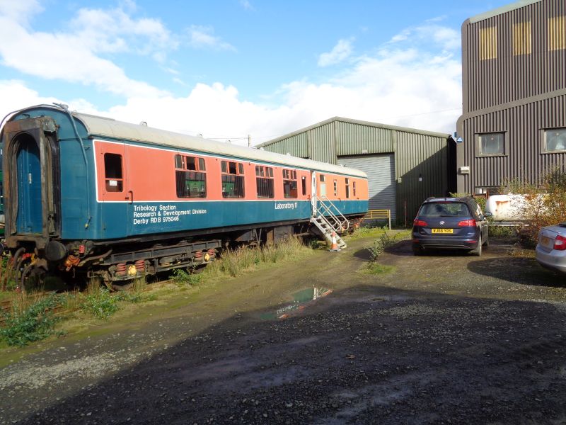 Lab11 now parked overwinter with a rather splendid set of steps fitted, replacing the usual wonky cut-down ladder.brPhotographer David BellbrDate taken 24102019