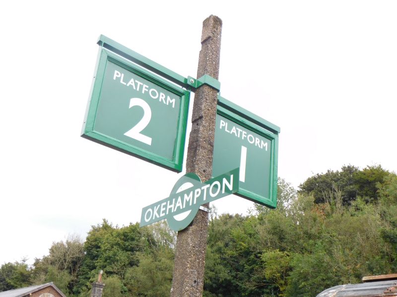 The refurbished platform number sign, taken from an angle which disguises the mounting problem.brPhotographer Jon KelseybrDate taken 09092020