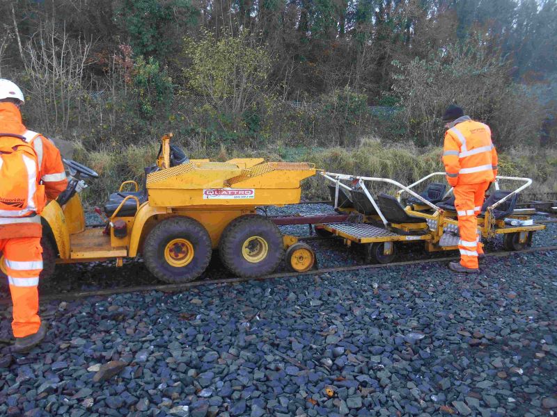 Quattro road rail vehicle and passenger trailer.brPhotographer Sue BaxterbrDate taken 26112020