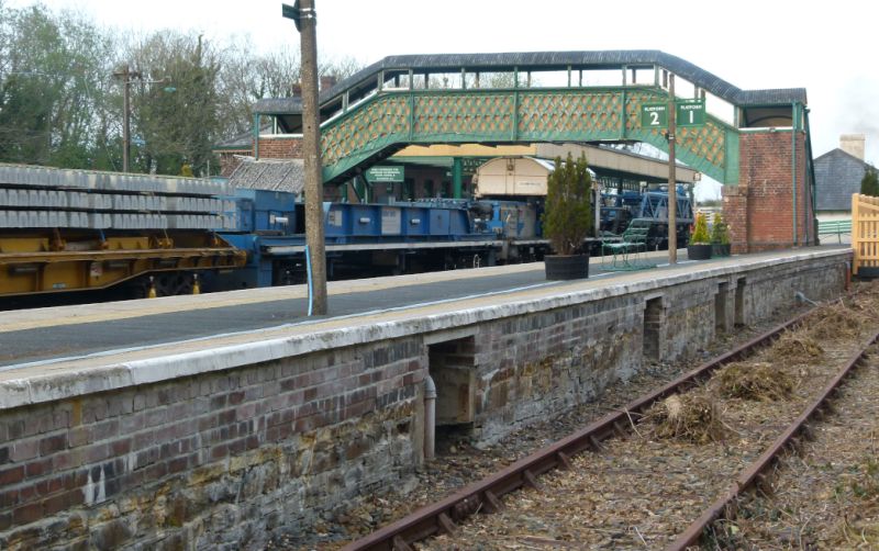 The track construction train arriving at OkehamptonbrPhotographer Dave EllisbrDate taken 18042021