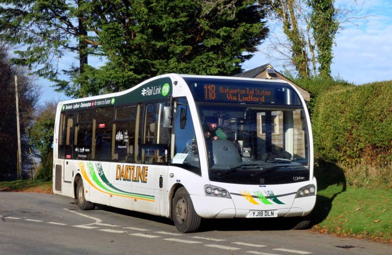 The new Okehampton Rail Link bus at LydfordbrPhotographer Roger JoanesbrDate taken 23112021