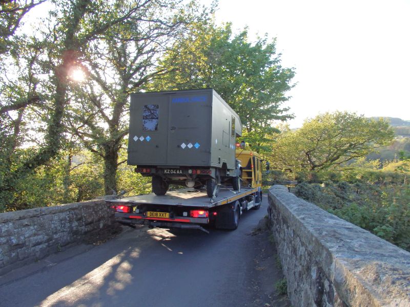 Privatised military vehicle recovery. Oddly prescient registration number.brPhotographer Tom BaxterbrDate taken 26042022