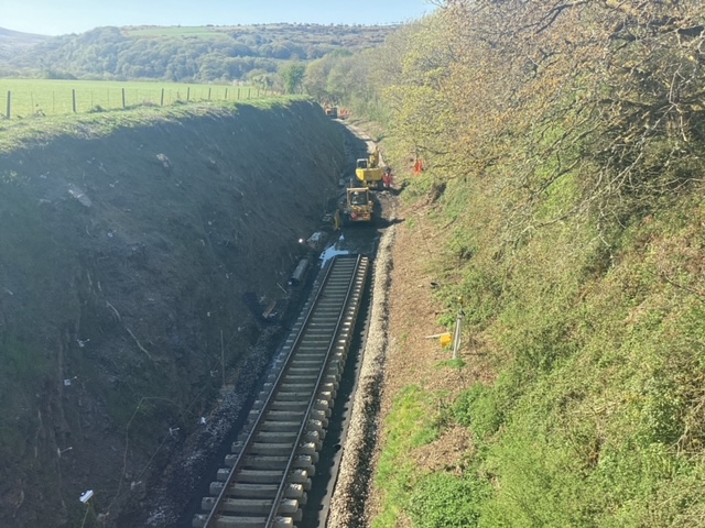 Looking west towards Fatherford from the Exeter Road overbridge on the Okehampton outskirts. brPhotographer Tony HillbrDate taken 26042022