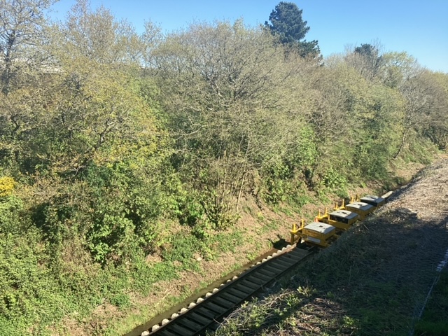 View east from the same Exeter Road overbridge as in the above photo.brPhotographer Tony HillbrDate taken 26042022