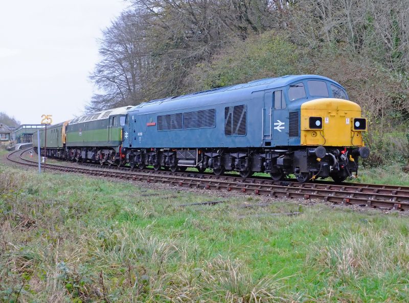 45060 and 47701 on the PE stock at Okehampton