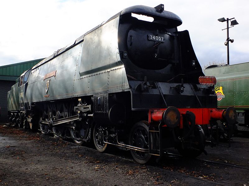 SR West Country class 34007 Wadebridge at Ropley, Mid-Hants Railway Steam Gala