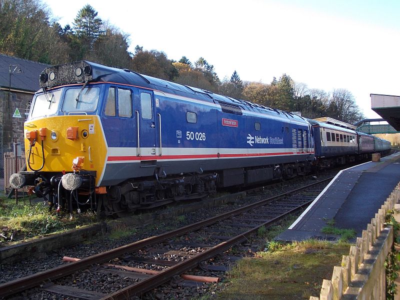 50026 'Indomitable' at Okehampton