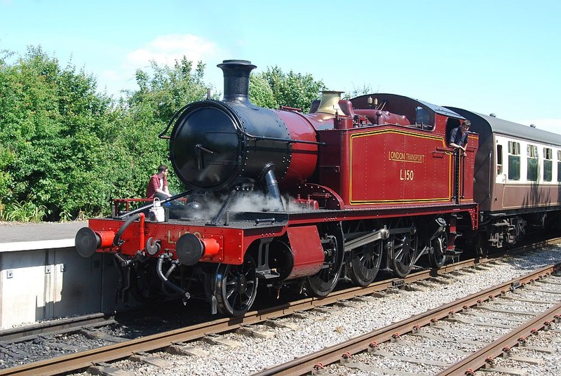 GW Prairie no. L150 (aka 5521) waiting to depart from Avon Riverside with 15.40 to Bitton on the Avon Valley Railway.