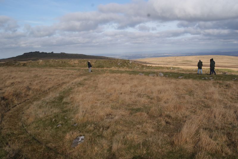View north with DRSA members giving some scale to the eastern loop. Rowtor in the left background.brPhotographer Jon KelseybrDate taken 14112018