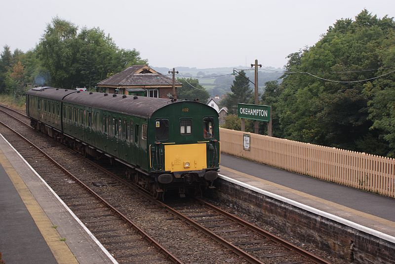 Thumper 1132/205032 arriving at Okehampton at the start of the day.