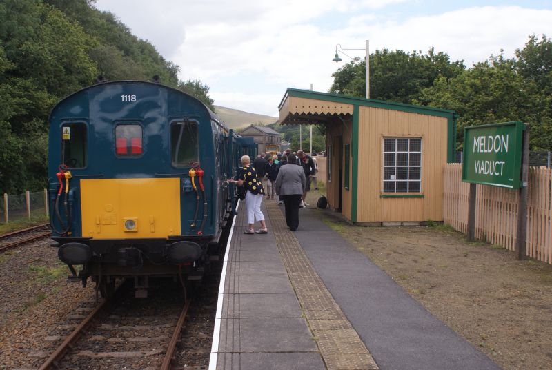 The guests disembark at Meldon