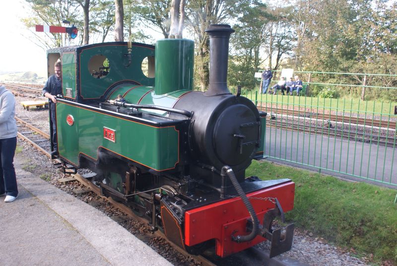 1915-built Kerr Stuart 'Joffre' class 0-6-0T 'Axe' at the Lynton & Barnstaple Railway's Autumn Steam Gala at Woody Bay