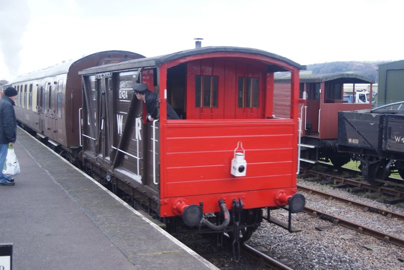 Built about 1902, this LSWR brake van, seen at Minehead, was restored by the Somerset  Dorset Railway TrustbrPhotographer Jon Kelsey