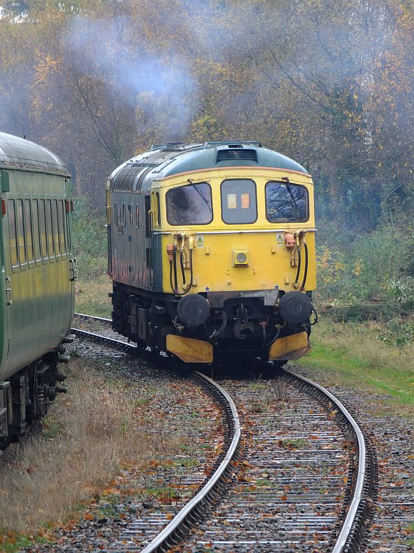 33103 'Swordfish' manoeuvring at Okehampton