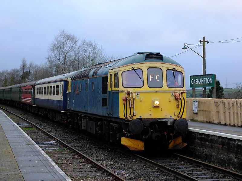 33103 'Swordfish' on the Polar Express at Okehampton