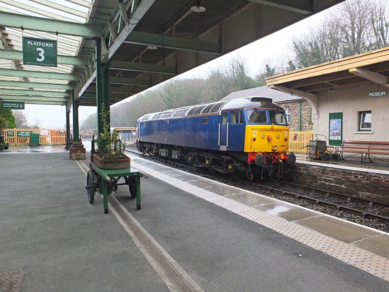 47828 at Okehampton during preparation for the Sulzer Weekend