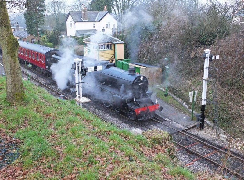 LMS Black 5 45379 at Medstead and Four MarksbrPhotographer Philip WagstaffbrDate taken 18022017