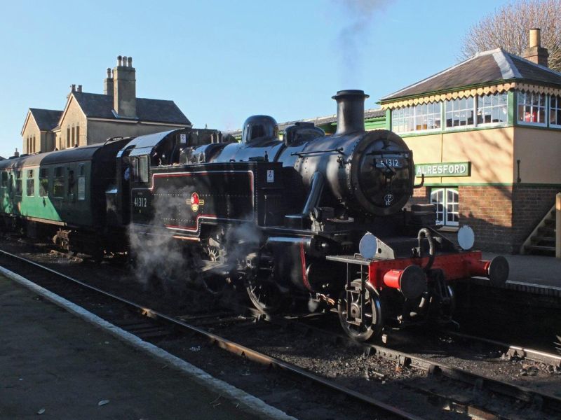 Ivatt Class 2 2-6-2 tank 41312 at Alresford