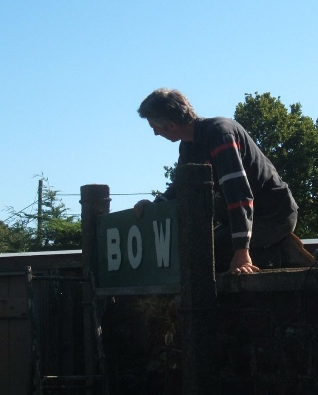 Simon at work on the Bow running in board